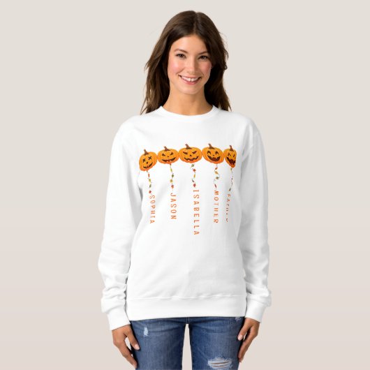HALLOWEEN FUNNY PERSONALISIERT SWEATSHIRT (Vorne ganz)