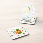 Halloween Funny Pumpkin Face Getränkeuntersetzer (Rechte Seite)