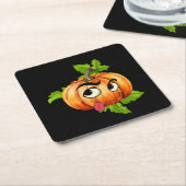 Halloween Funny Pumpkin Face Rechteckiger Pappuntersetzer (angewinkelt)