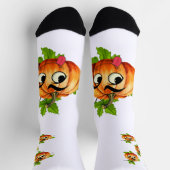 Halloween Funny Pumpkin Face Socken (Oben)