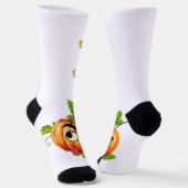 Halloween Funny Pumpkin Face Socken (Gewinkelt)