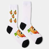Halloween Funny Pumpkin Face Socken (Rechts)