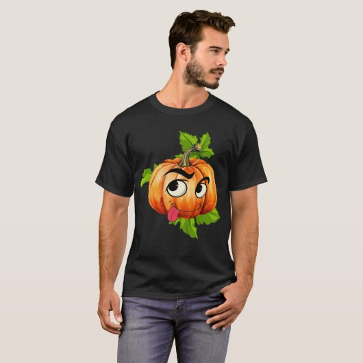 Halloween Funny Pumpkin Face T-Shirt (Vorne ganz)