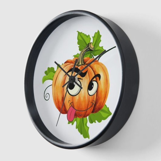 Halloween Funny Pumpkin Face Uhr (Winkel)