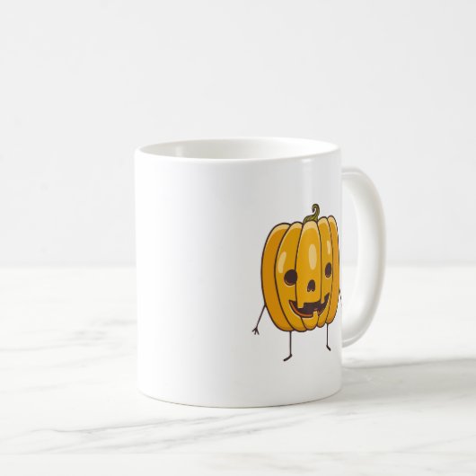 Halloween Funny Pumpkin Tasse (VorderseiteRechts)