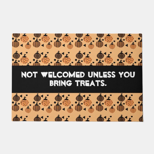 Halloween Funny Quote Confetti | Retro Pumpkins Fußmatte (Vorderseite)