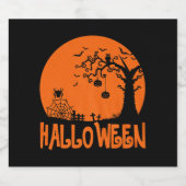 Halloween Funny Schaumweinetikett (Einzelnes Label)