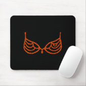 Halloween Funny Showgirl Orange Crystal Bra Lazy C Mousepad (Mit Mouse)