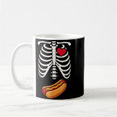Halloween Funny Skeleton Ribcage Hotdog Food Lover Kaffeetasse (Links)