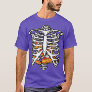 Halloween Funny Skeleton Ribs gefüllt mit Kuchen T-Shirt