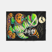Halloween Funny T Rex Dinosaur Mummy Boys Trick Tr Fleecedecke (Vorderseite (Horizontal))