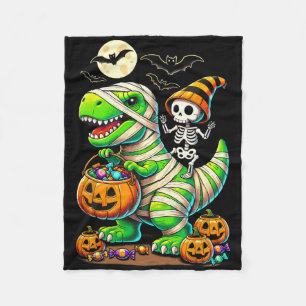 Halloween Funny T Rex Dinosaur Mummy Boys Trick Tr Fleecedecke