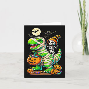 Halloween Funny T Rex Dinosaur Mummy Boys Trick Tr Karte