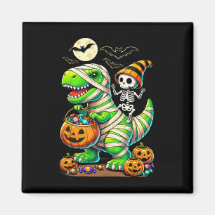Halloween Funny T Rex Dinosaur Mummy Boys Trick Tr Magnet