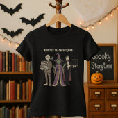 Halloween Funny Teacher Gift Monster Teacher Squad T-Shirt