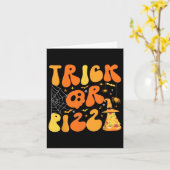 Halloween Funny Trick oder Pizza Beängstigend Ghos Karte (Gelbe Blume)