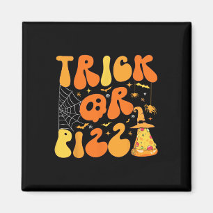 Halloween Funny Trick oder Pizza Beängstigend Ghos Magnet