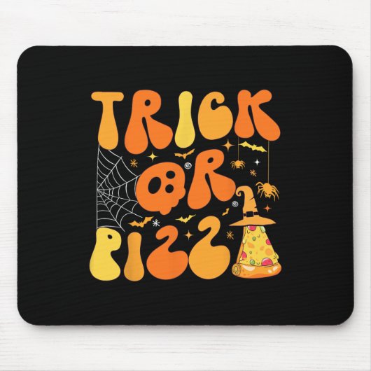 Halloween Funny Trick oder Pizza Beängstigend Ghos Mousepad (Vorne)