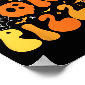 Halloween Funny Trick oder Pizza Beängstigend Ghos Poster (Ecke)