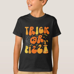 Halloween Funny Trick oder Pizza Beängstigend Ghos T-Shirt