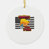 Halloween Funny Trumpkin Classic Keramik Ornament (Vorne)