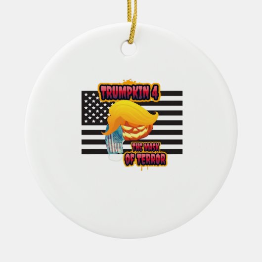 Halloween Funny Trumpkin Classic Keramik Ornament (Vorne)
