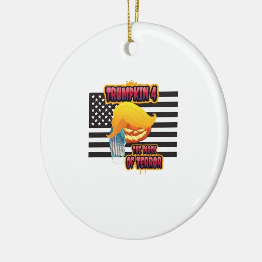 Halloween Funny Trumpkin Classic Keramik Ornament (Links)
