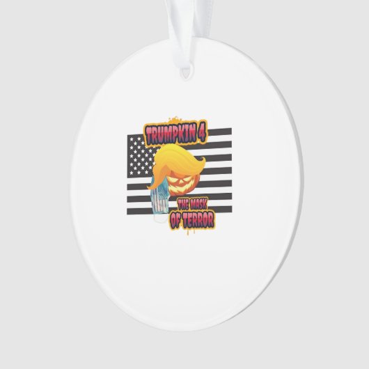 Halloween Funny Trumpkin Classic Ornament (Vorderseite)