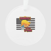 Halloween Funny Trumpkin Classic Ornament (Vorderseite)
