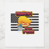 Halloween Funny Trumpkin Classic Weinetikett (Einzelnes Label)