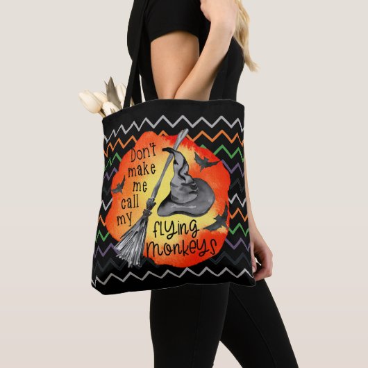 Halloween Funny Witze Fliegende Affen Zickzack Tasche (Von Nahem)