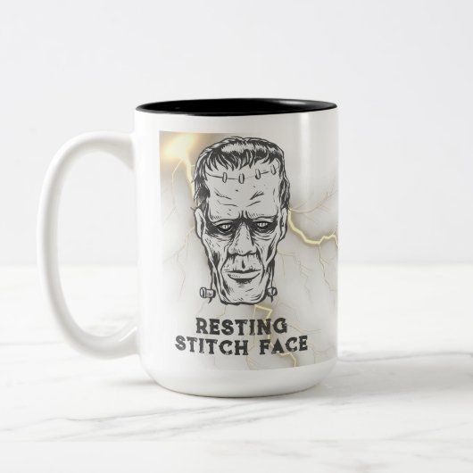 Halloween Funny Zweifarbige Tasse (Links)