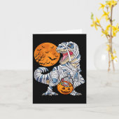 Halloween für Boys Men Dinosaur T Rex Mummy Pumpki Karte (Gelbe Blume)