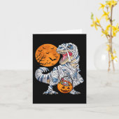 Halloween für Boys Men Dinosaur Trex Mummy Pumpki Karte (Gelbe Blume)