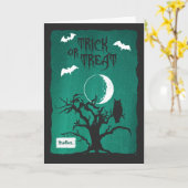 Halloween für Brother Owl Crooked Tree Moon & Bats Karte (Gelbe Blume)