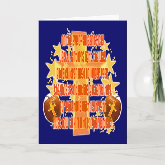 Halloween für Christen (Gedicht) Karte (Vorderseite)