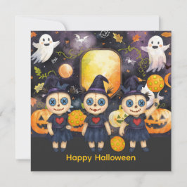 Halloween für das Pickleball Player-Party Feiertagskarte