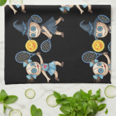 Halloween für den Tennisspieler Geschirrtuch (Gefaltet)