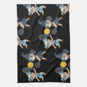 Halloween für den Tennisspieler Geschirrtuch (Vertikal)