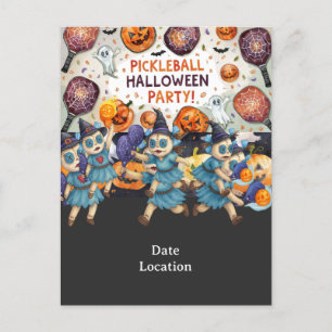 Halloween für die Pickleball Player-Party Einladun Feiertagspostkarte