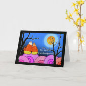 Halloween für Großeltern Candy Corn Pair Karte (Gelbe Blume)