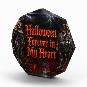 Halloween für immer in meinem Herzen Gothic Kürbis Fotoblock