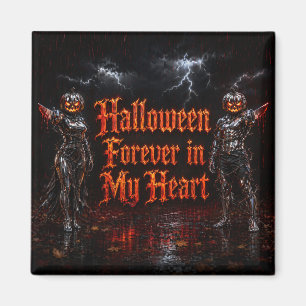 Halloween für immer in meinem Herzen Gothic Kürbis Magnet