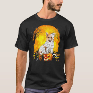 Halloween für Jungen Kinder Corgi Hund Mumie Kürbi T-Shirt