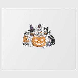 Halloween für Katzenliebhaber Süße Kätzchen Geist Geschenkpapier