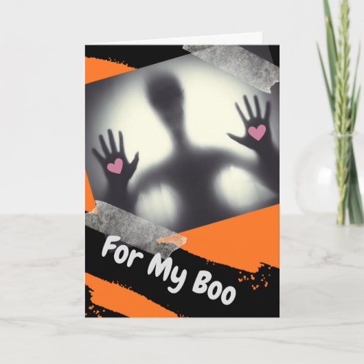 Halloween für meinen Boo Boyfriend Karte (Vorderseite)