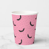 Halloween für rosa Fledermäuse Pappbecher (Rückseite)