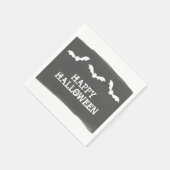 Halloween für Schwarz-weiße Wasserfarben Serviette (Ecke)