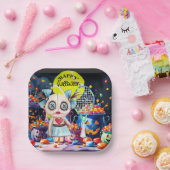 Halloween für Tennisspieler mit Schläger Pappteller (Party)