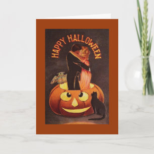 Halloween für Vintage-Liebhaber Karte